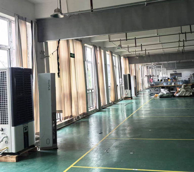 廠房車間制冷降溫，安裝蒸發(fā)冷省電空調(diào)-立式軸流雙風口